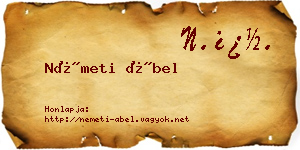Németi Ábel névjegykártya