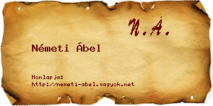 Németi Ábel névjegykártya