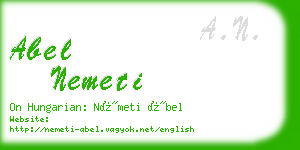 abel nemeti business card